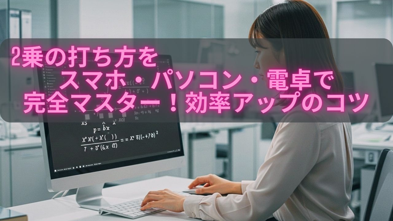 2乗の打ち方をスマホ・パソコン・電卓で完全マスター！効率アップのコツ | 心穏やかに、笑顔で過ごす ～セカンドステージの歩き方～